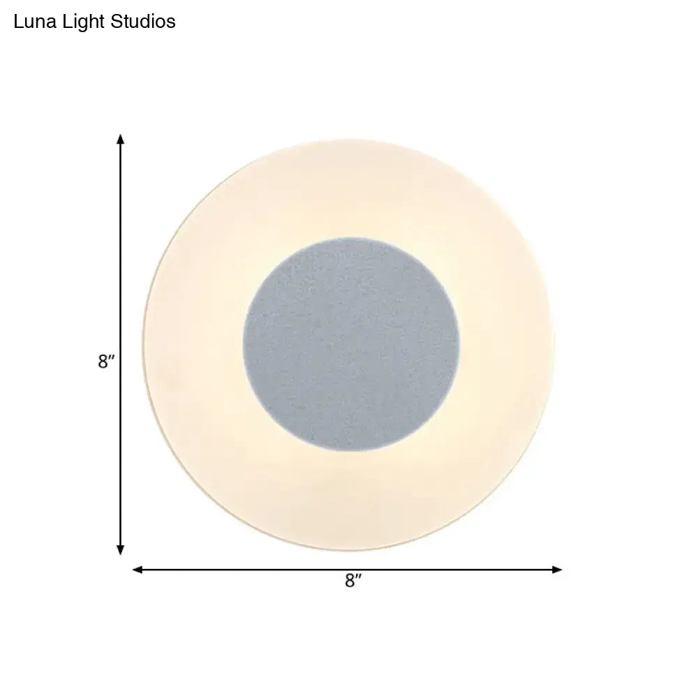 Minimalist circular led wall lamp – living room backlit sconce