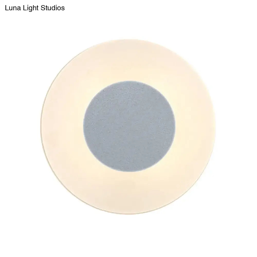Minimalist circular led wall lamp – living room backlit sconce