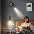 Minimalist creative luxury black & gold bedside wall lamp bedroom