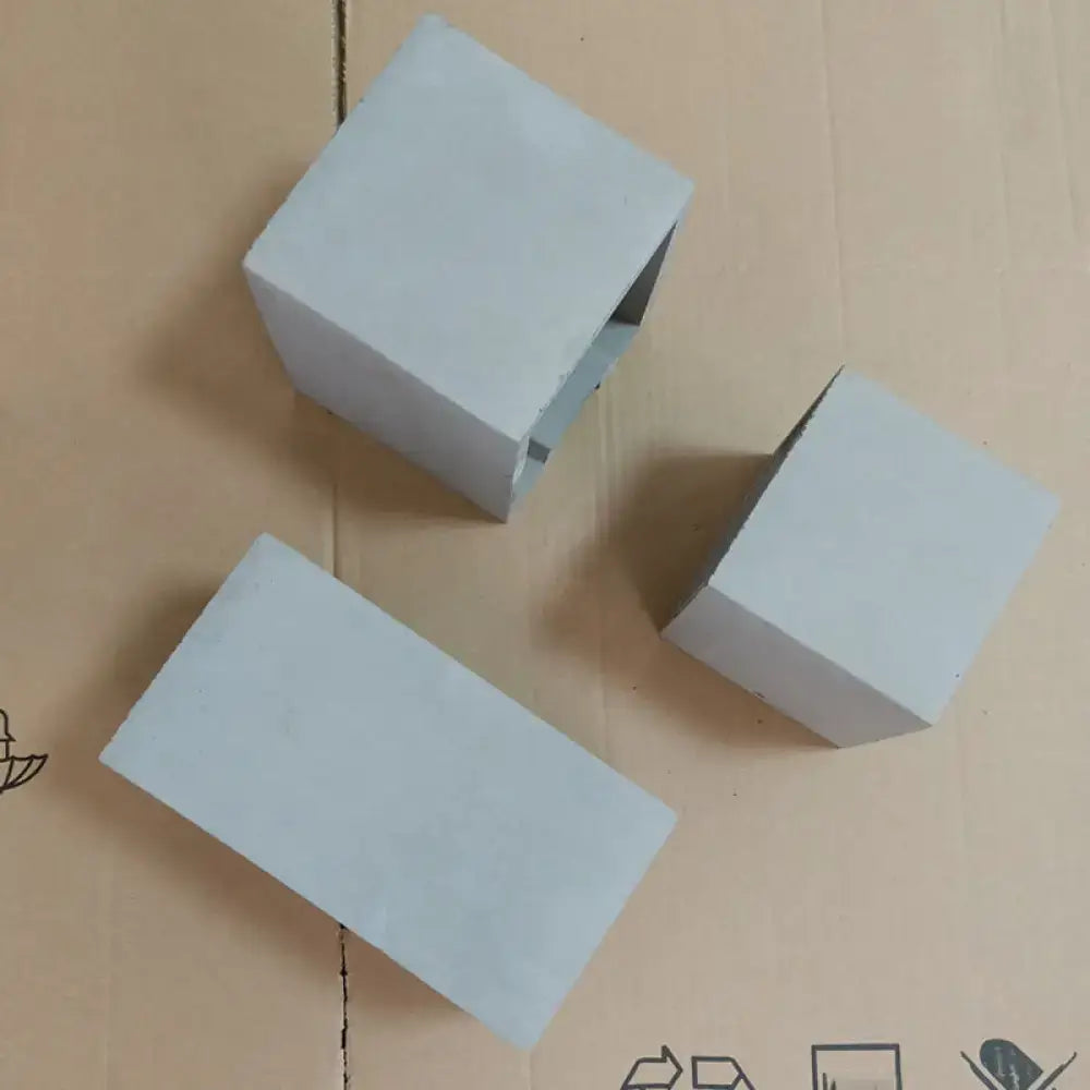 Minimalist cube cement flush mount wall light for stairs