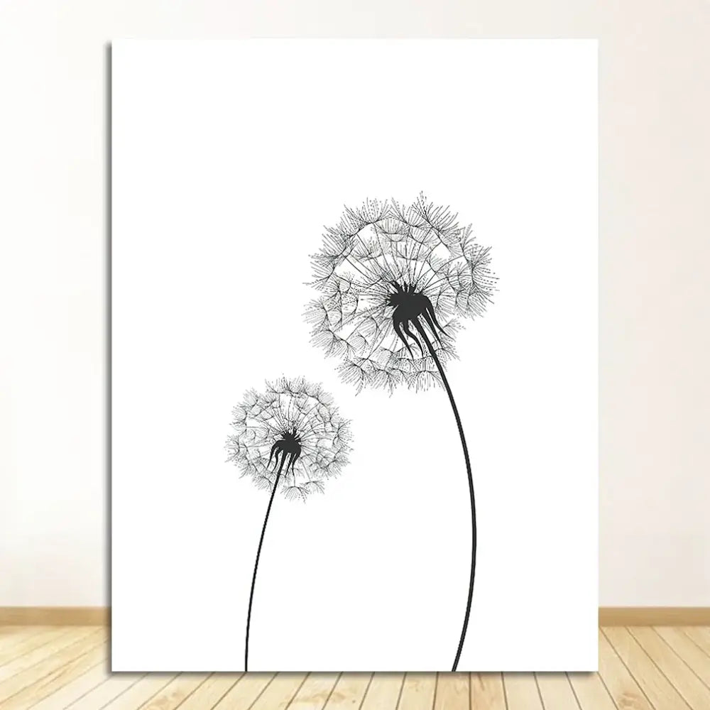 Minimalist Dandelion Canvas Art Set