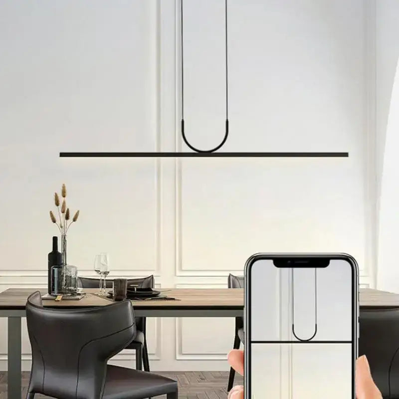 Minimalist decorbites black art led ceiling chandelier dining room