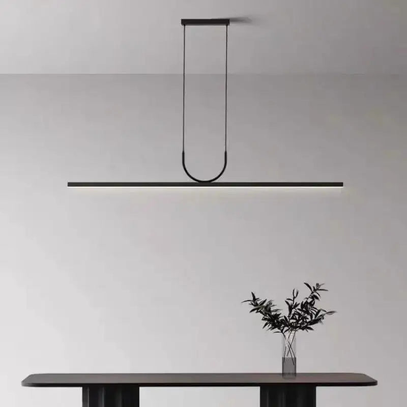 Minimalist decorbites black art led ceiling chandelier dining room