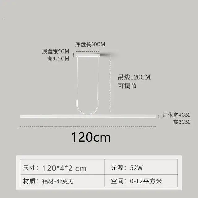 Minimalist decorbites black art led ceiling chandelier dining room