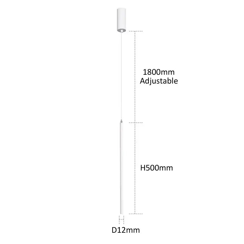 Minimalist decorbites black slim led pendant lamp dining room light