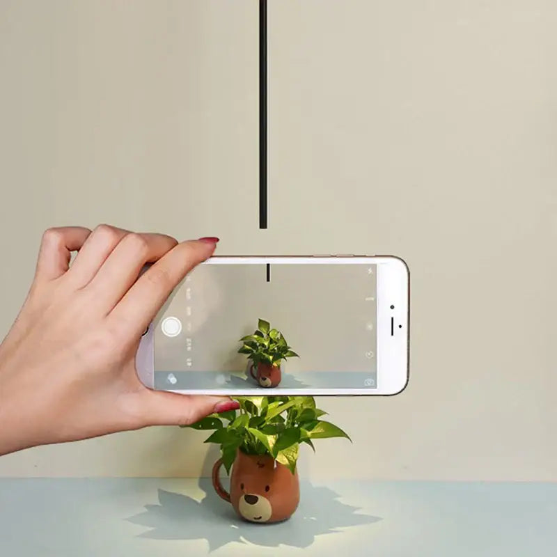 Minimalist decorbites black slim led pendant lamp dining room light