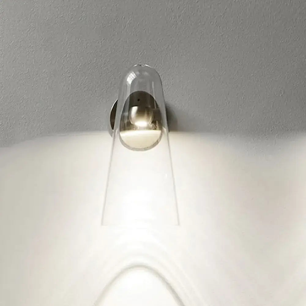 Minimalist gold and clear acrylic wall mount lighting kitchen sconce
