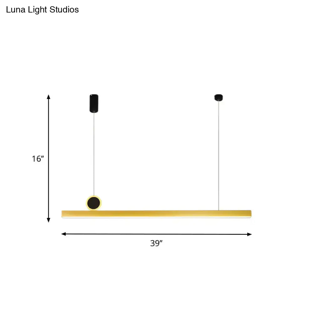 Minimalist gold & black pendant light fixture kitchen island light