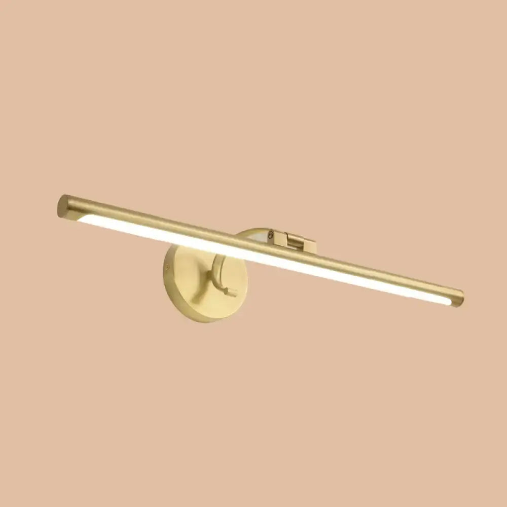 Minimalist gold brass led sconce bathroom vanity light
