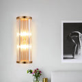 Minimalist gold crystal wall sconce e12 e14 living room light