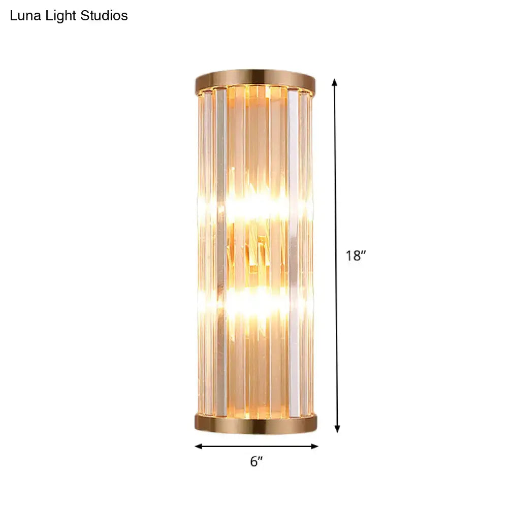 Minimalist gold crystal wall sconce e12 e14 living room light
