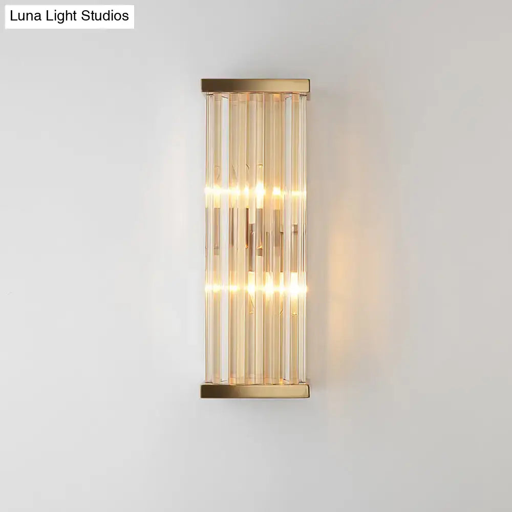 Minimalist gold crystal wall sconce e12 e14 living room light