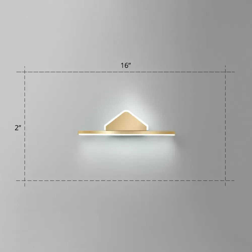 Minimalist gold finish led vanity light for bathroom walls