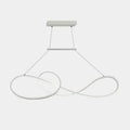 Minimalist gold infinity led strip island light dining room
