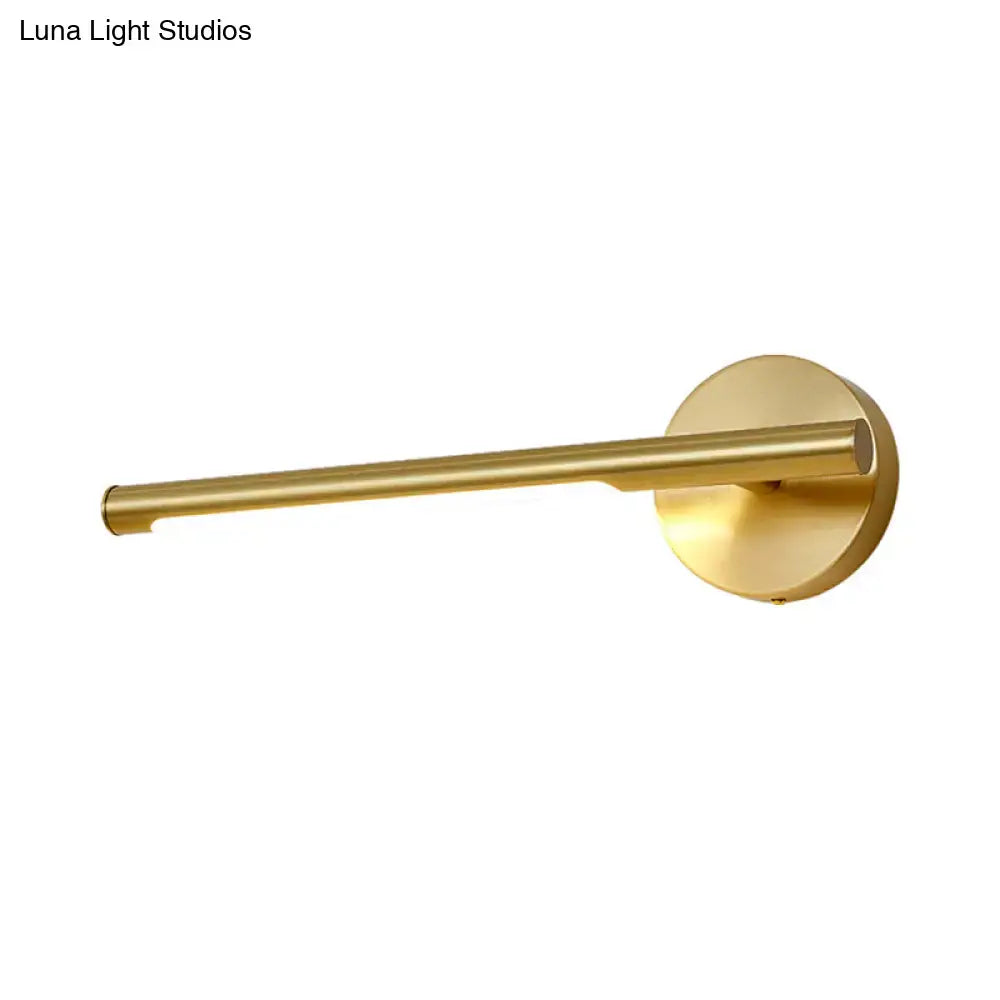 Minimalist gold led wall light bedroom sconce with acrylic diffuser
