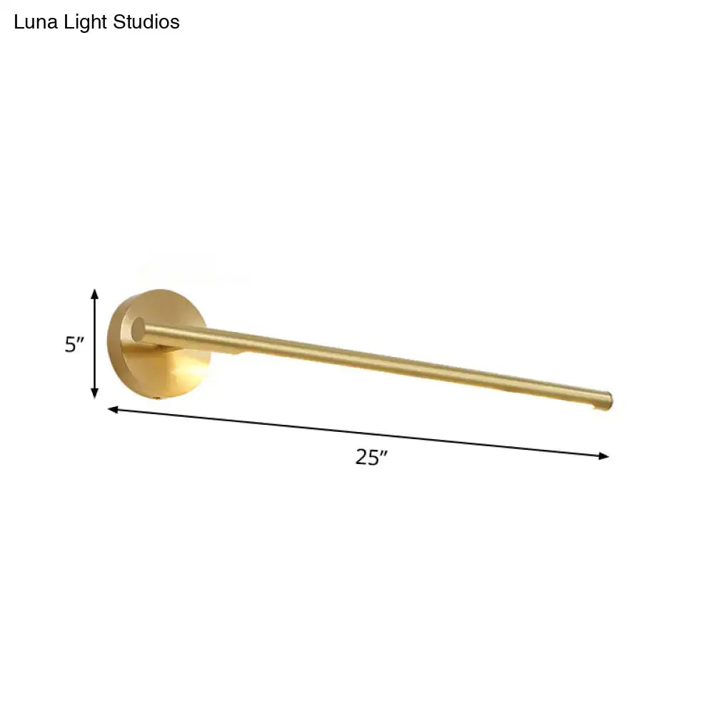 Minimalist gold led wall light bedroom sconce with acrylic diffuser