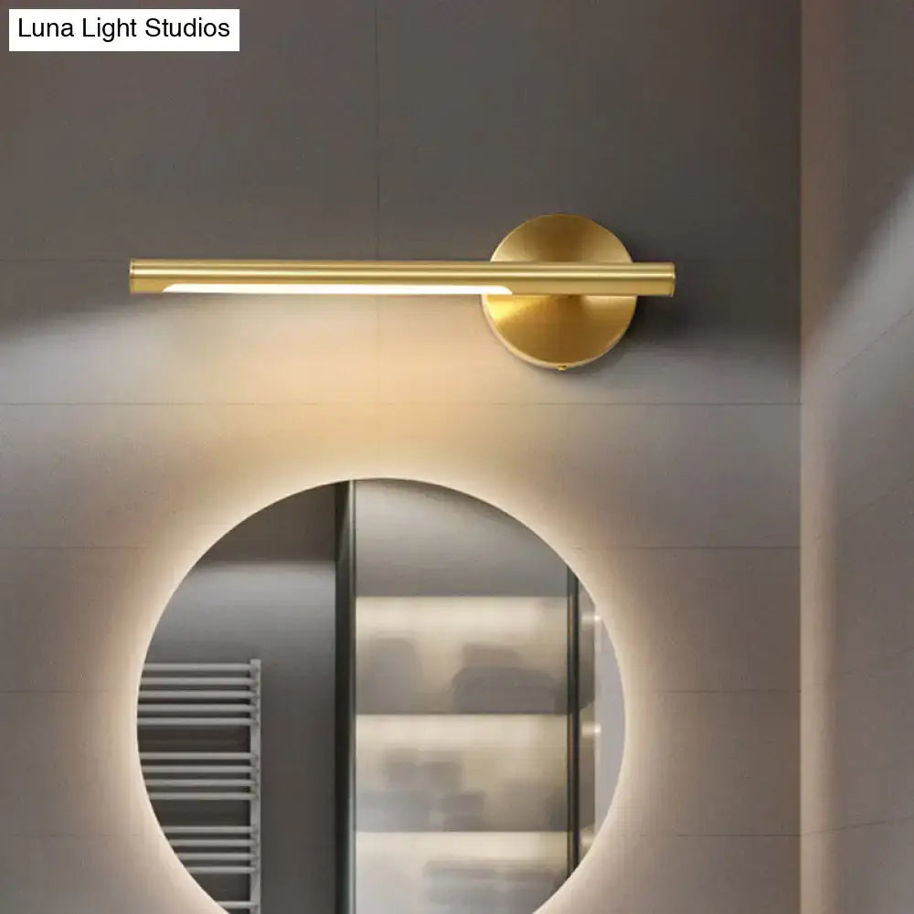Minimalist gold led wall light bedroom sconce with acrylic diffuser