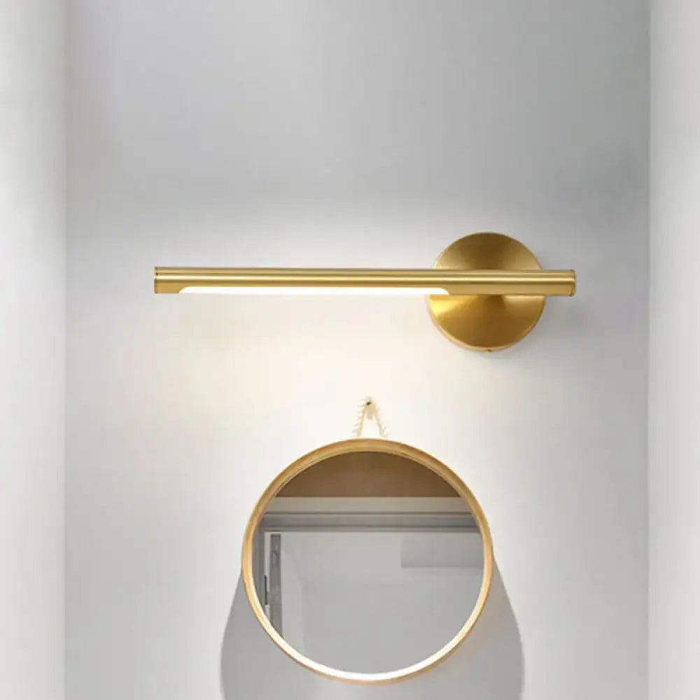 Minimalist gold led wall light bedroom sconce with acrylic diffuser