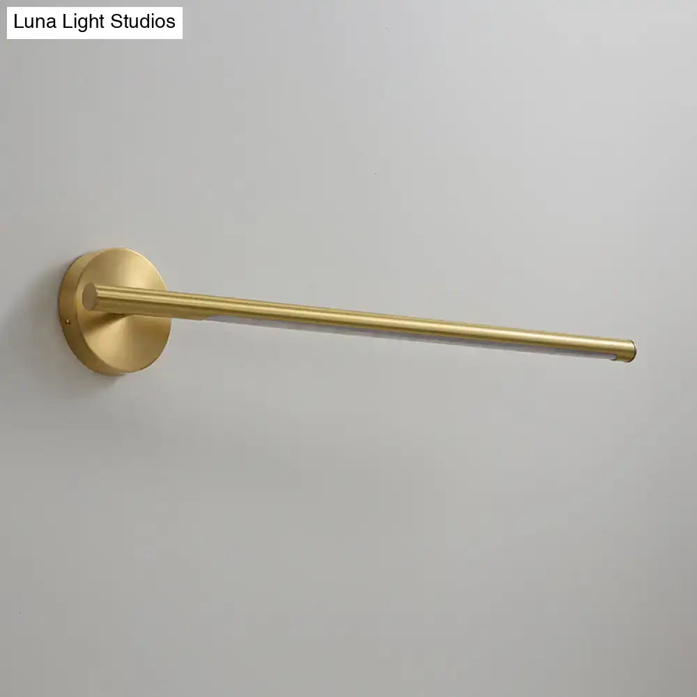 Minimalist gold led wall light bedroom sconce with acrylic diffuser