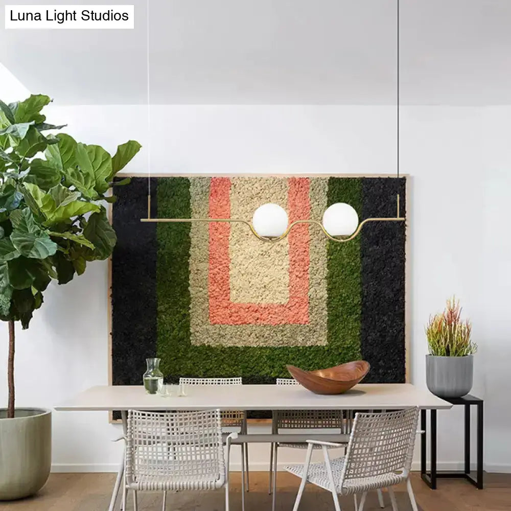 Minimalist gold metal island pendant dining table ceiling light