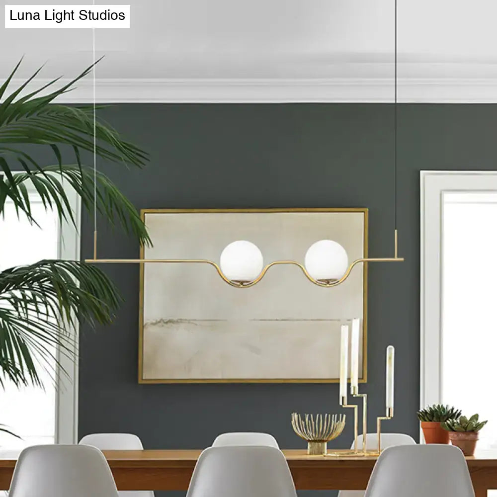 Minimalist gold metal island pendant dining table ceiling light