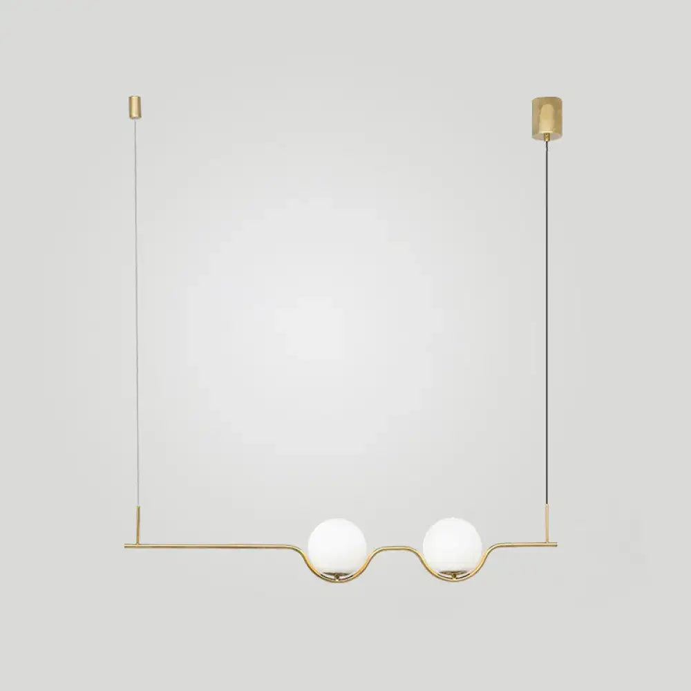 Minimalist gold metal island pendant dining table ceiling light