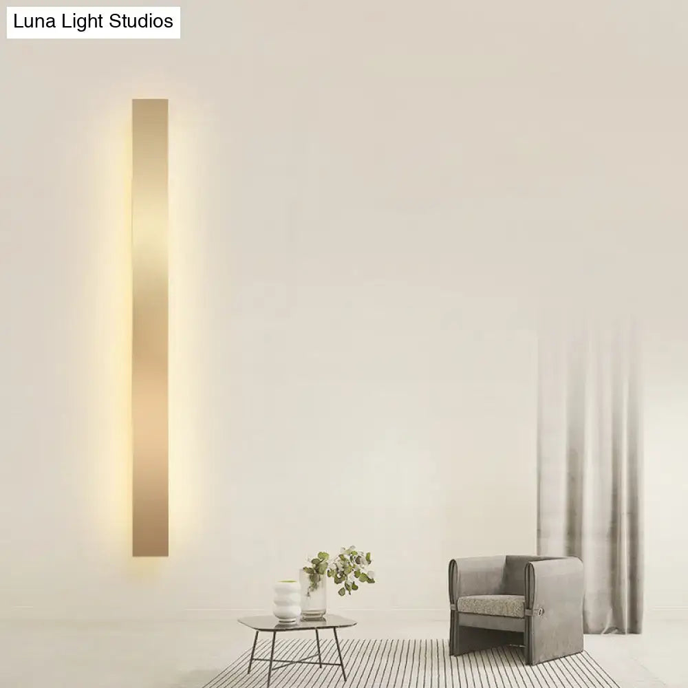 Minimalist gold plated led wall sconce living room bar light