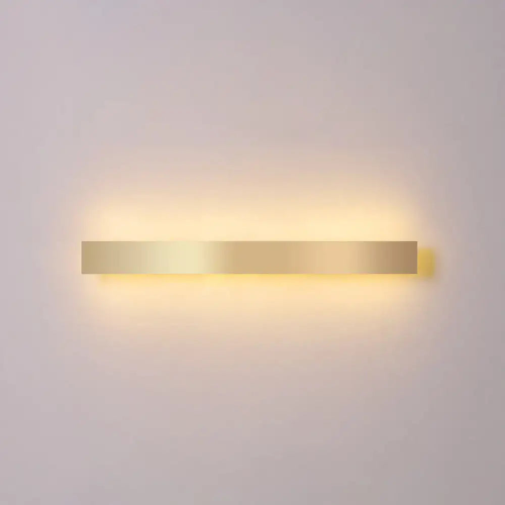 Minimalist gold plated led wall sconce living room bar light