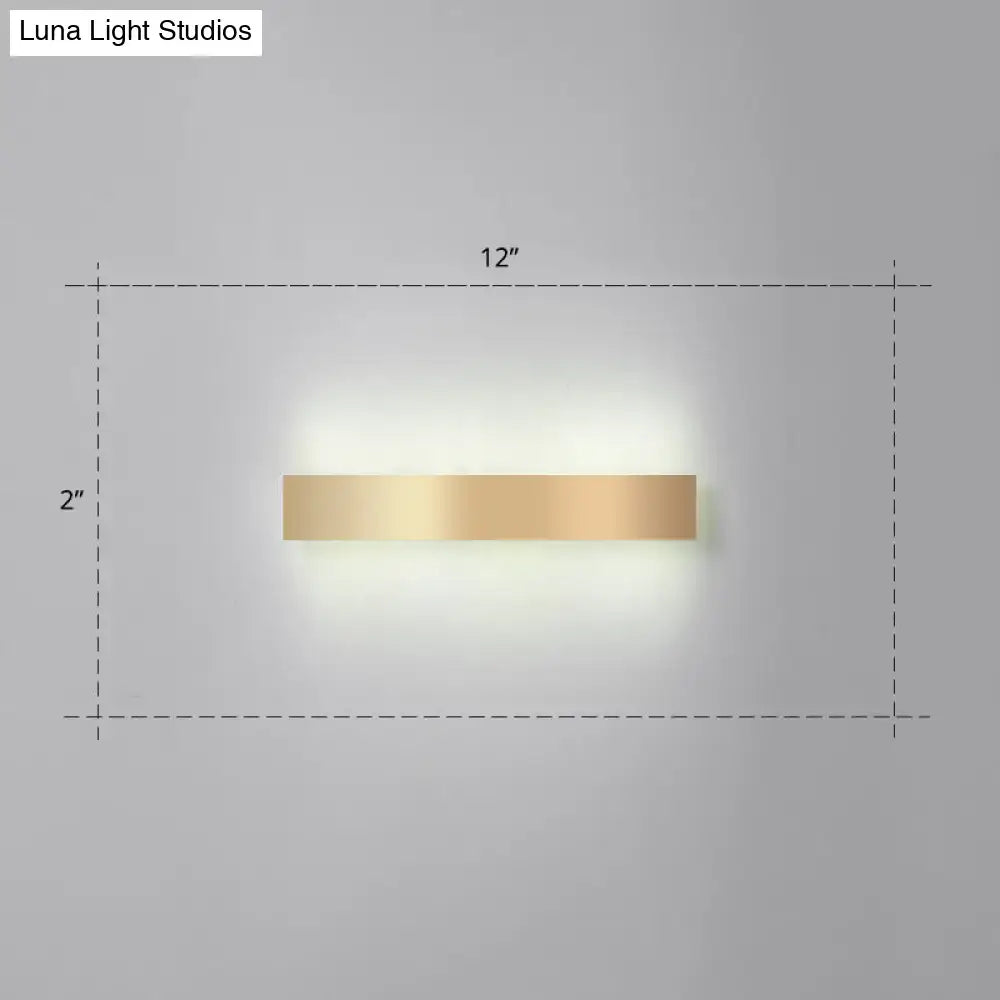 Minimalist gold plated led wall sconce living room bar light