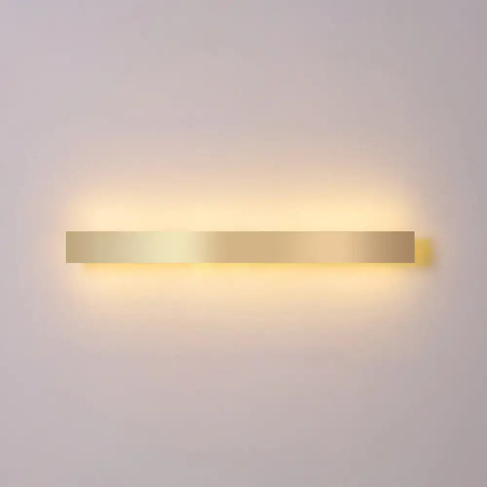 Minimalist gold plated led wall sconce living room bar light