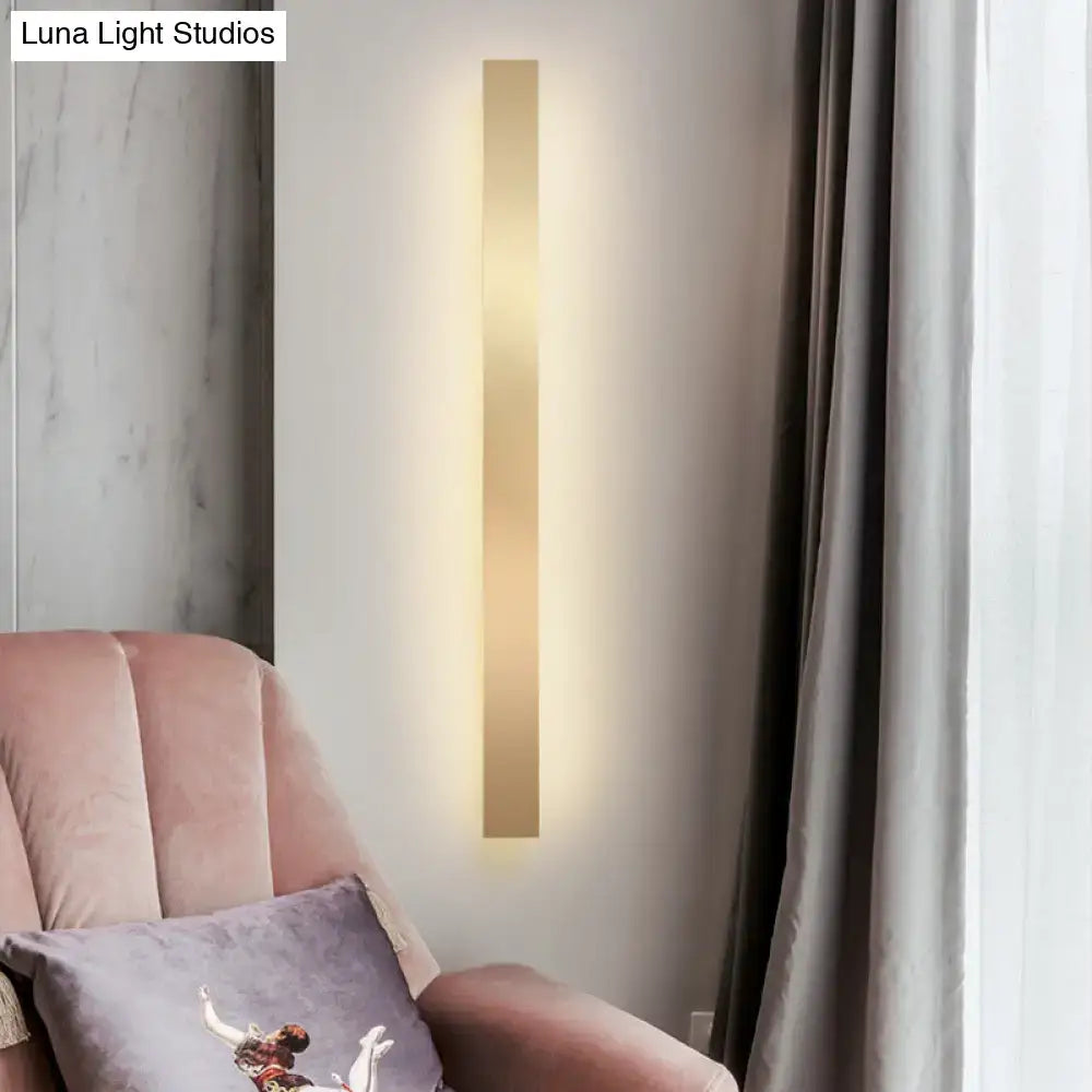 Minimalist gold plated led wall sconce living room bar light
