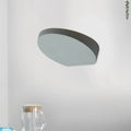 Minimalist led oval wall sconce grey aluminum light for corridor