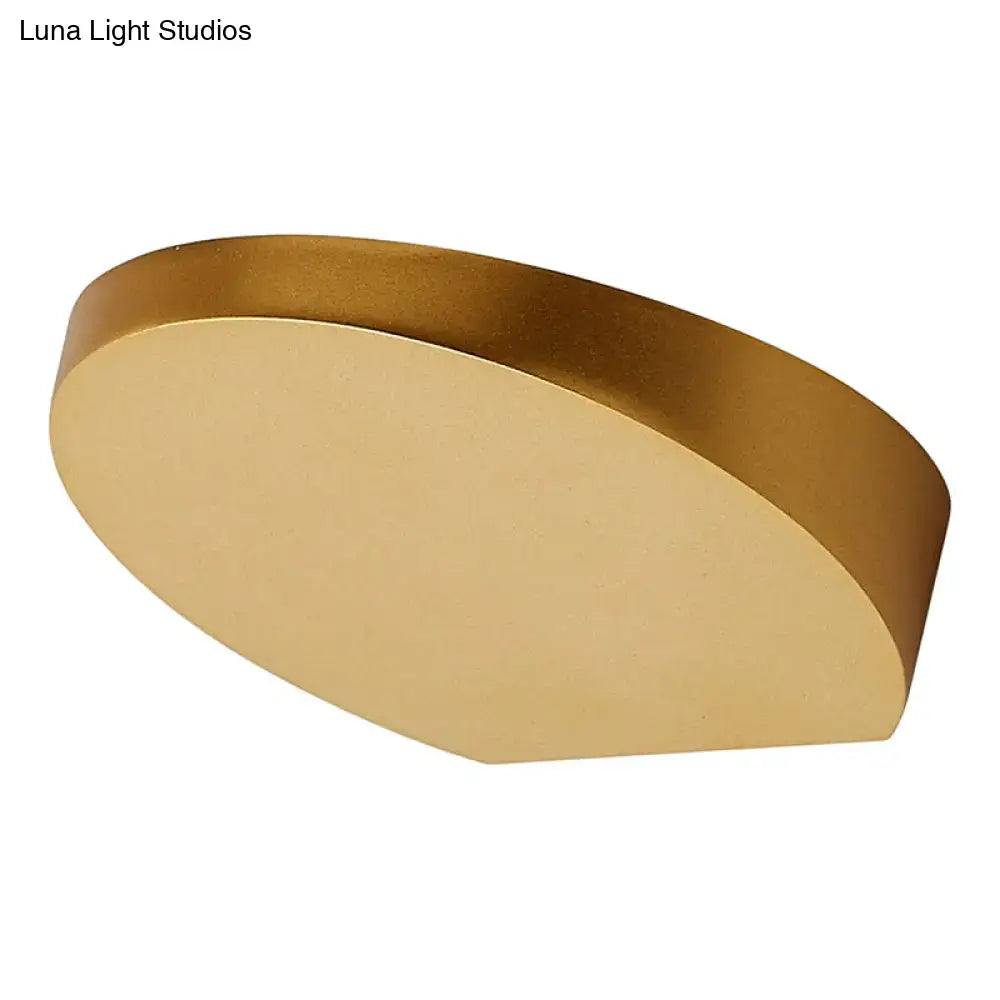 Minimalist led oval wall sconce grey aluminum light for corridor