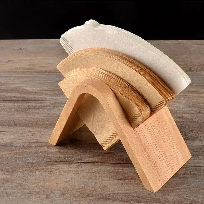Minimalist light wood coffee filter holder kitchen paper dispenser