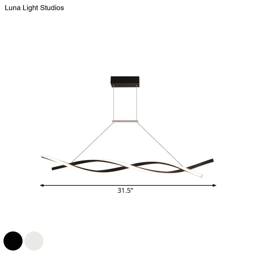 DecorBites™ Minimalist Linear LED Pendant Light for Restaurants with Acrylic Shade - Black/Grey, Warm/White