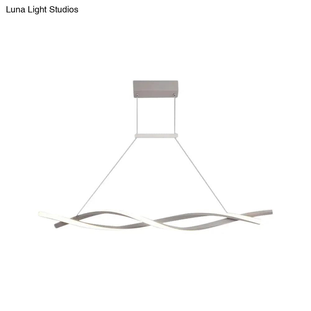 DecorBites™ Minimalist Linear LED Pendant Light for Restaurants with Acrylic Shade - Black/Grey, Warm/White