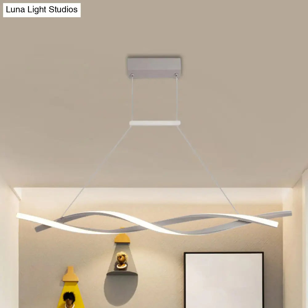 DecorBites™ Minimalist Linear LED Pendant Light for Restaurants with Acrylic Shade - Black/Grey, Warm/White