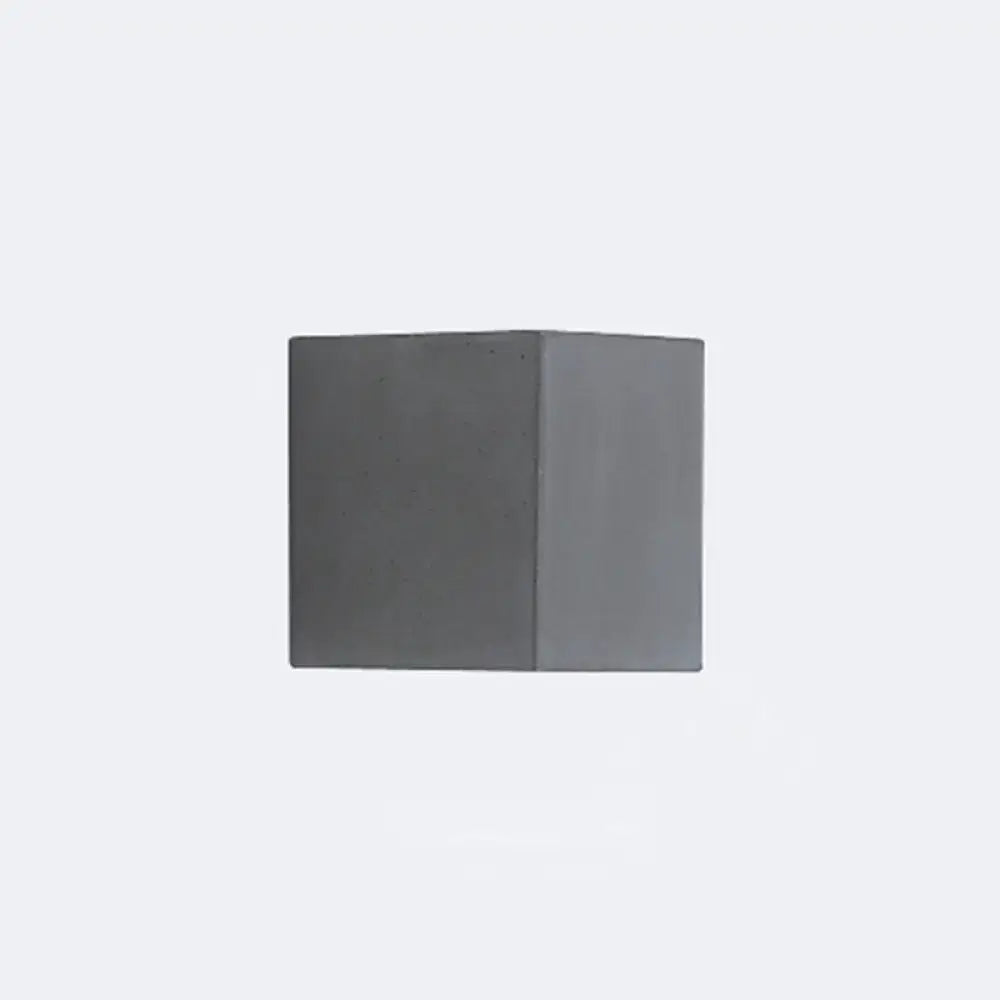 Minimalist matte gray concrete wall sconce – corridor led light