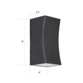 Minimalist metal black curved wall mount sconce for living room lighting