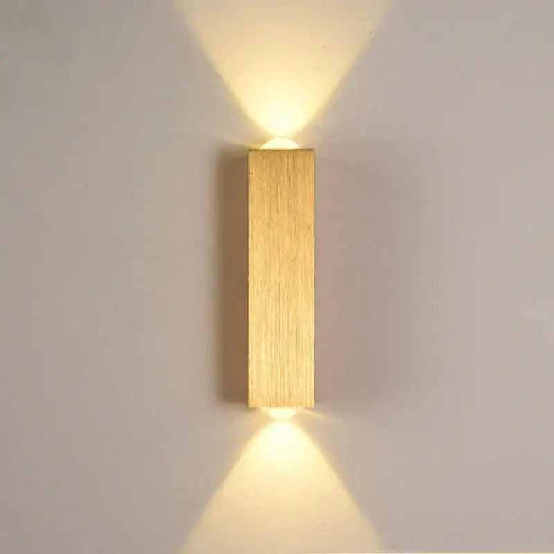 Minimalist natural wood angled wall lamp for bedroom decor