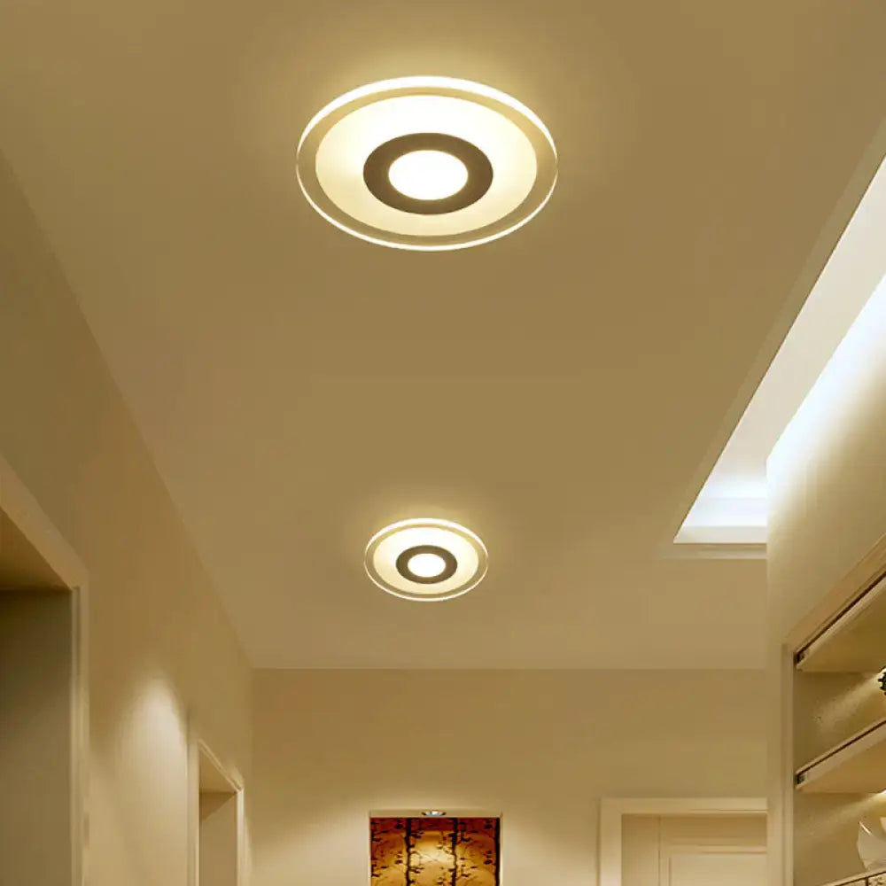 Minimalist off white square led wall lamp bedroom triangle round light