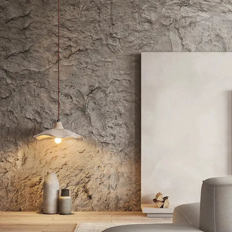 Minimalist petal ceramic pendant chandelier for bedroom