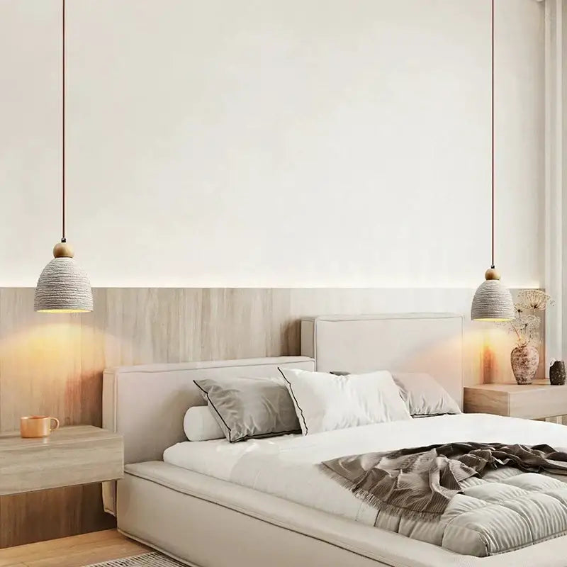 Minimalist petal ceramic pendant chandelier for bedroom
