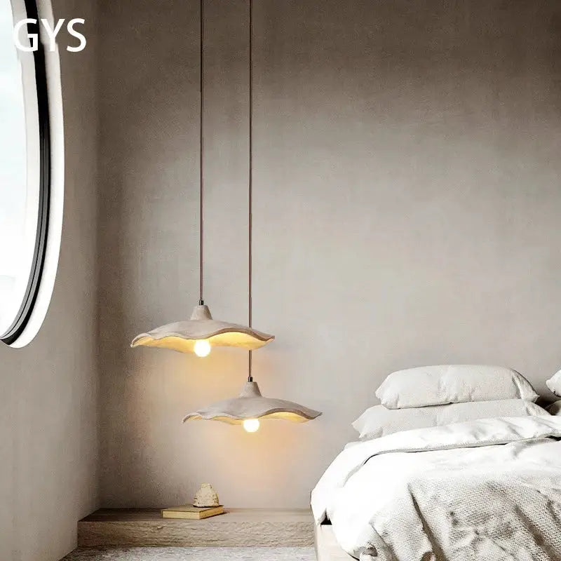 Minimalist petal ceramic pendant chandelier for bedroom