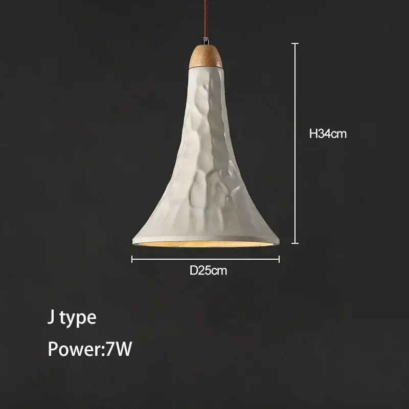 Minimalist petal ceramic pendant chandelier for bedroom