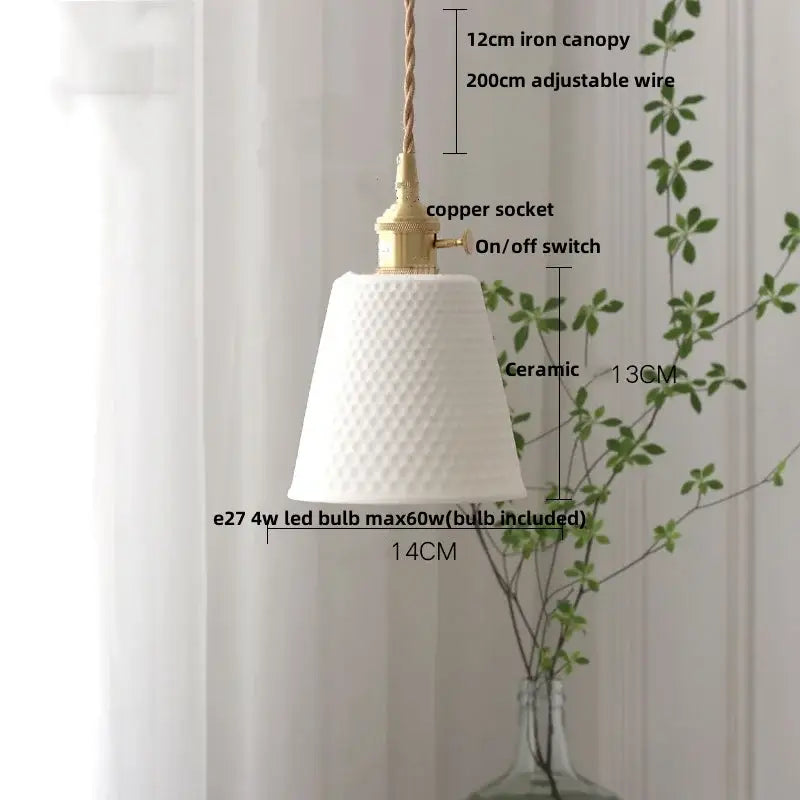 Minimalist pleated glass and wood pendant light fixture kitchen