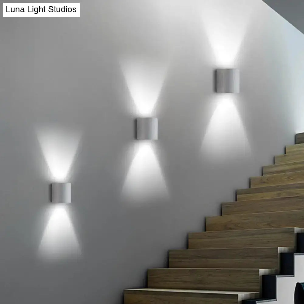 Minimalist speckled concrete led wall light for living room