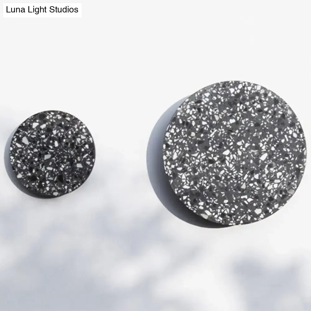 Minimalist terrazzo round led wall sconce bedroom light
