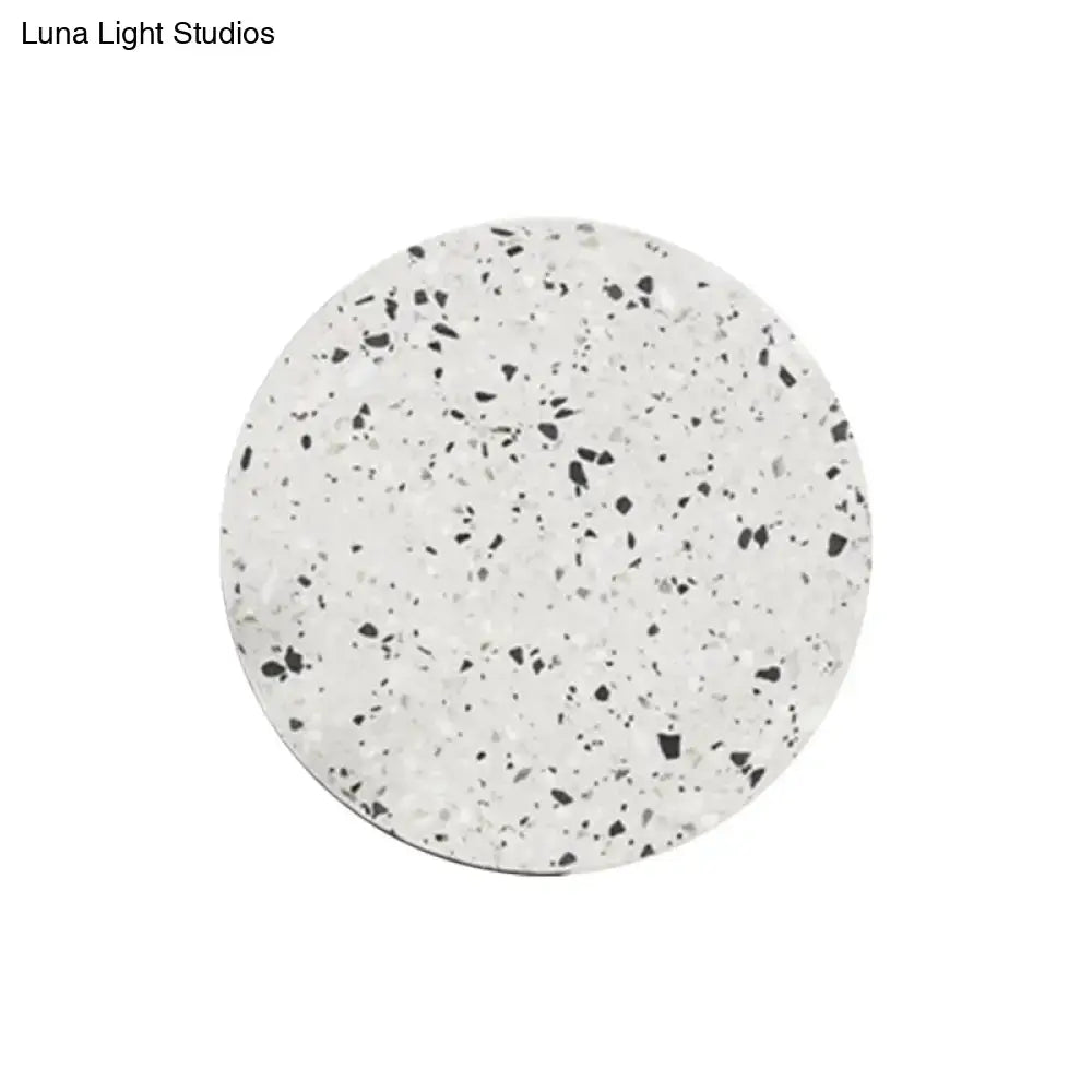 Minimalist terrazzo round led wall sconce bedroom light
