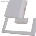 Minimalist white acrylic light fixture with geometric design and gold screw for direct wired electric bedroom use